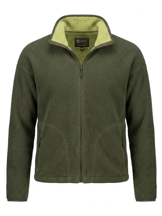 MEC Jackets & Blazers - MEC Olive Green Lightweight Fleece Jacket with Lime Lining